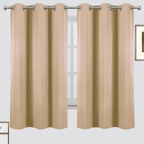 Vista 2 de LEMOMO Cortinas 100% opacas de 38 x 54 pulgadas, 2 paneles de oscurecimiento con aislamiento térmico para dormitorio