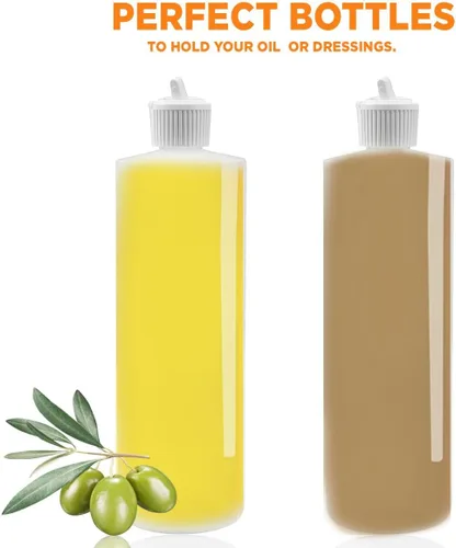 Vista 2 de BOTELLA DE CILINDRO DE PLÁSTICO DE 8 OZ CON BOLSA DE VERTIDO FLIP-TOP (6)