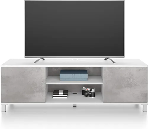 Vista 9 de Mobili Fiver, Rachele TV Stand, Ashwood Black, Made in Italy