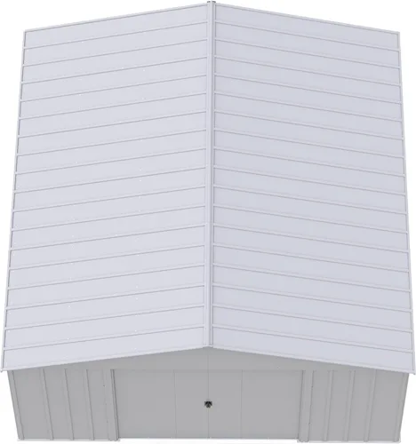 Vista 11 de Arrow Classic Cobertizo de metal, 14 x 14, gris flauta