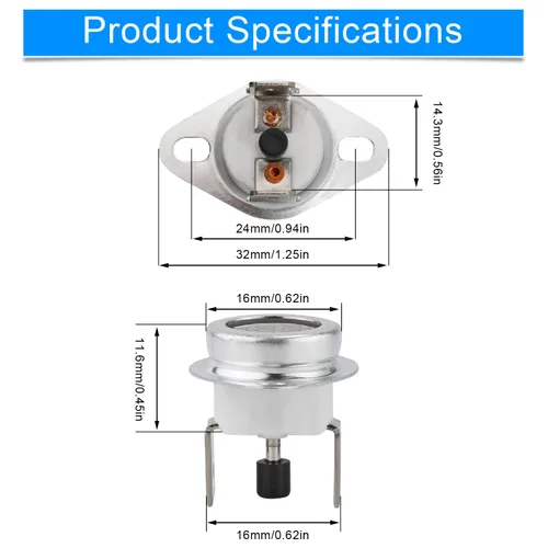 Vista 2 de Interruptor de límite de 2 piezas de repuesto L350, interruptor de límite de horno resistente a la temperatura compatible con Rheem 47-22861-01