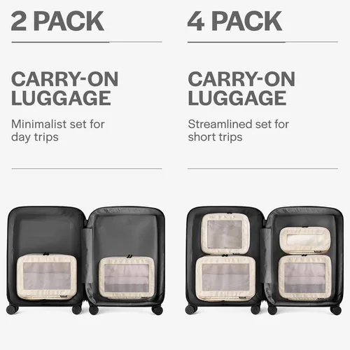 Vista 4 de Aerotrunk Cubos de embalaje de compresión para viajes, paquete de 2, beige