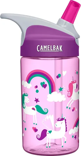 Vista 5 de CamelBak Eddy Kids Big Bite Valve - Botella de agua con pajilla, unicornios, 12 onzas