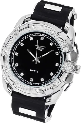Vista 3 de Techno Pave Relojes brillantes para hombre con circonita cúbica totalmente helada