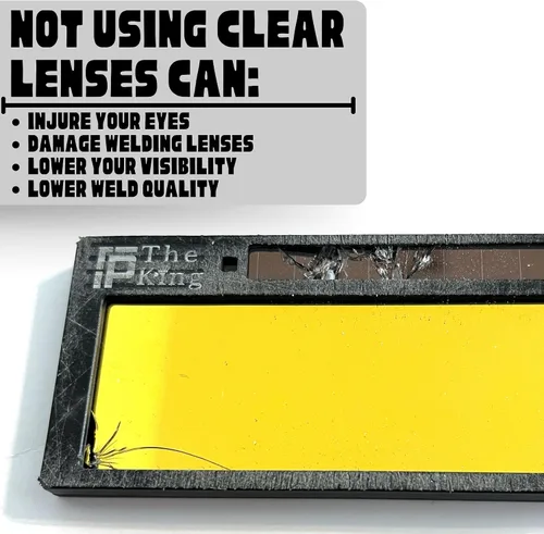Vista 4 de Ridge Products Paquete de 100 lentes de soldadura transparentes de 2 x 4.25, lentes de soldadura transparentes de repuesto de 2 x 4 1/4, lentes