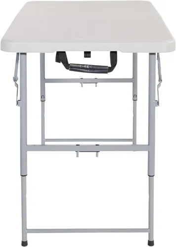 Vista 5 de Mesa cuadrada de resina multiuso Office Star Work Smart 36 x 36 x 29 pulgadas, MetalPlástico/Resina, Blanco