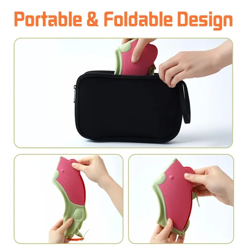 Vista 2 de Reidio Gorro de ducha para bebé, protección de baño, ajustable, plegable, de silicona, para lavado de cabello, gorra de champú para bebés y niños