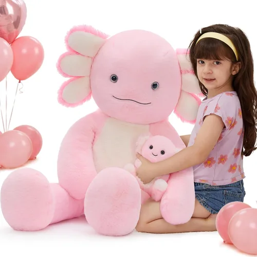 Vista 17 de MorisMos Oso de Peluche Gigante Animal de Peluche con Osos Bebé, 35.4'' Oso Grande de Peluche Mamá, 3 Pequeños Osos de Peluche Animales de Peluche a
