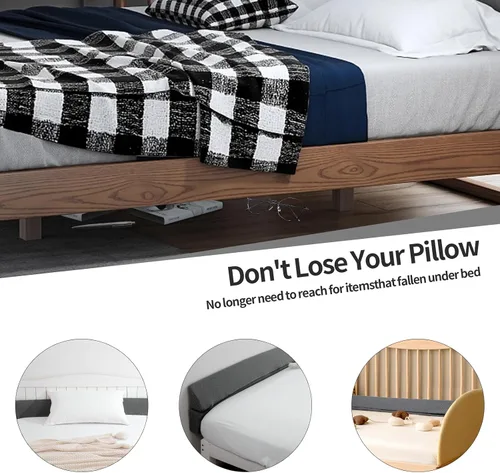 Vista 4 de Almohada de cuña para cabecera, relleno de espacio de cama tamaño King gris, almohada de cuña plegable para cabecero, relleno de colchón de espuma