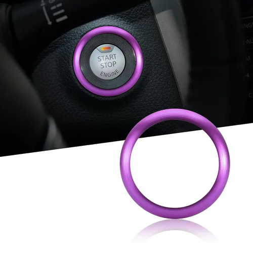 Vista 9 de TOMALL Anillo de arranque de motor Compatible con Nissan Altima 2013 2014 2015 2016 2017 2018 Cubierta de botón de encendido de llave