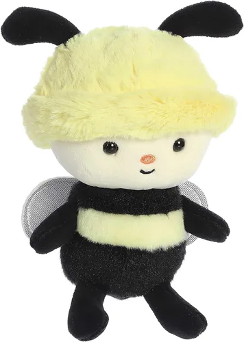 Vista 6 de Aurora® Vibrante Spring Bebe Bugs™ Bumblebee - Animal de peluche – Dije decorativo – Diversión sin fin – Amarillo 7.5 pulgadas