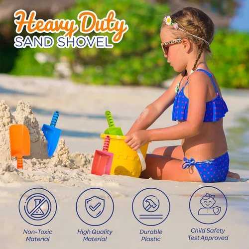 Vista 2 de 4E's Novelty Pala de arena para niños a granel, paquete de 12 palas de playa de plástico resistente, para plantar, excavar y herramienta de jardín