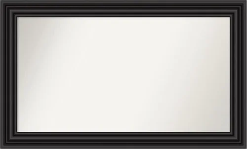 Vista 91 de Amanti Art Espejo personalizado, espejo de baño negro puente, espejo de pared o espejo de tocador de baño sobre el fregadero (26 x 26 pulgadas)