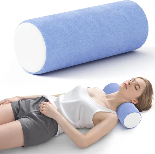 Vista 11 de Almohada Cervical de Rollo, Almohadas de Soporte Cervical de Espuma Viscoelástica, Almohadas de Cuello Redondas, Almohadas Cilíndricas de Refuerzo