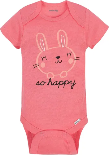Vista 2 de Onesies Brand Paquete de 8 mamelucos de manga corta para bebé niñas