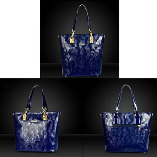 Vista 2 de Juego de 6 bolsas de mano para mujer, con asa superior, bolsa cruzada
