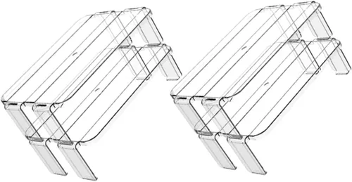 Vista 10 de Organizador de 2 piezas para nevera Lazy Susan, mini soporte para nevera, lado de almacenamiento del refrigerador