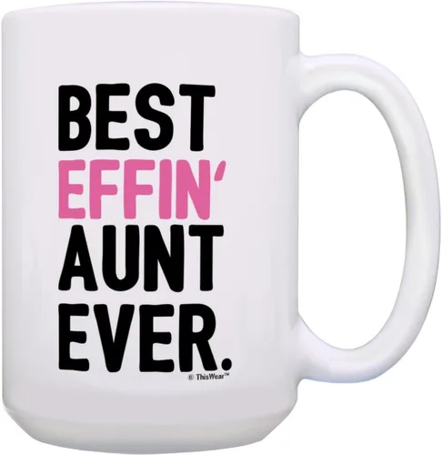 Vista 13 de Regalos para tía para mujer, regalo divertido para tía de la mejor tía Effin, regalo para tía, regalo para tía, taza de café, taza de café