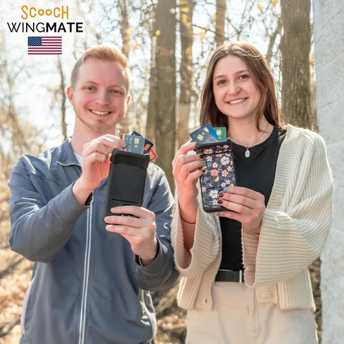 Vista 2 de Scooch Wingmate - Funda para iPhone 11 con tarjetero [Wingmate] con protección RFID [delgada y mínima] protección contra caídas de 10 pies, parte