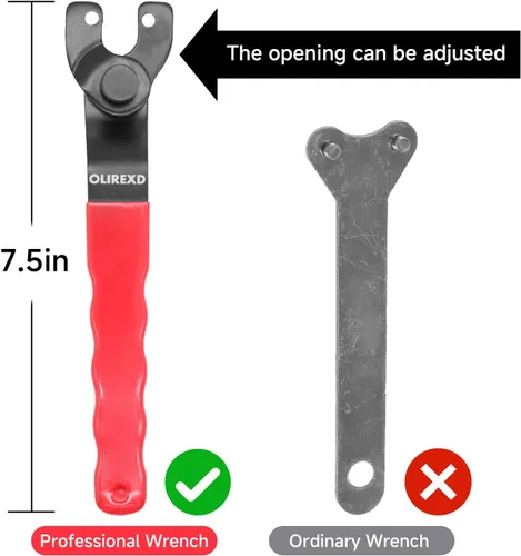 Vista 2 de Amoladora angular Llave de pasador ajustable universal para máquina amoladora angular (rojo)