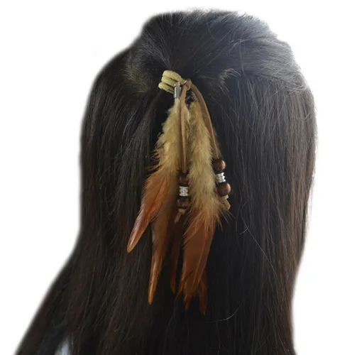 Vista 9 de Suoirblss Juego de 4 bandas para el pelo hippie para mujer, cuerda elástica para el cabello, ligas para coletas, accesorios para el cabello