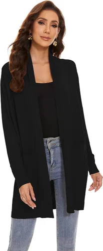 Vista 4 de Huuloo Women's Open Front Long Shawl Cardigan Sweater with Pockets