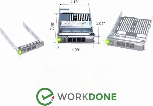 Vista 7 de WORKDONE Bandeja KG1CH para disco duro de 3.5" con adaptador SSD HDD de 2.5