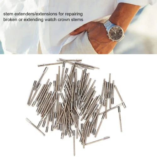 Vista 2 de Accesorios para reloj, barra de extensión, 100 unidades de 0.028in, barra de extensión, barra de pulsera, extensor de tronco, accesorios para reloj