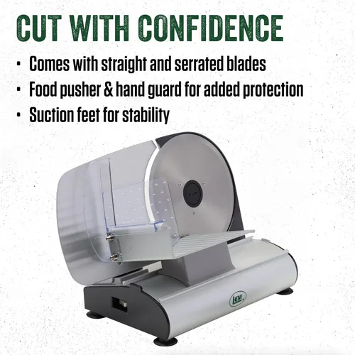 Vista 5 de Rebanadora de carne LEM Mighty Bite de 8.5" Máquina ajustable de la rebanadora de la comida del grueso para la carne de delicatessen, queso, pan