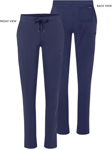 Vista 5 de Pantalones Adar Addition Scrubs, ropa quirúrgica, ajustados, con cordón, estilo cargo, para mujer