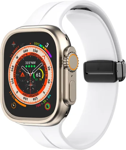 Vista 31 de Banda magnética compatible con Apple Watch de 38mm 40mm 41mm 42mm 44mm 45mm 46mm 49mm, mujeres y hombres, correa deportiva de silicona compatible