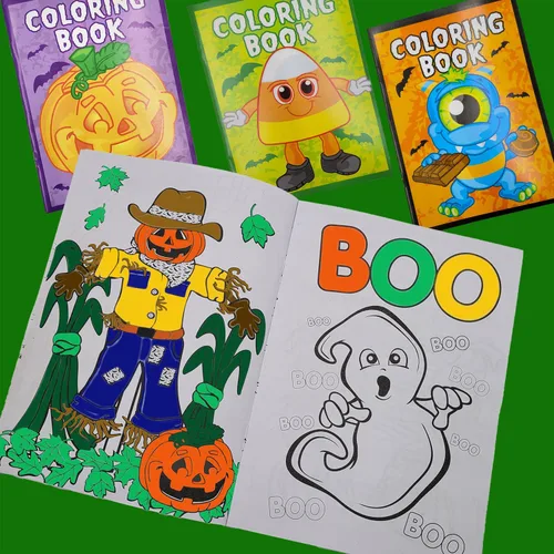 Vista 6 de The Dreidel Company Libros para colorear de Halloween (paquete de 12) recuerdos de fiesta para niños, relleno de bolsas de golosinas de Halloween