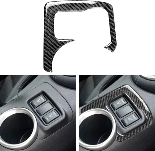 Vista 10 de NVCNX - Reposabrazos de consola central de fibra de carbono de alta calidad, soporte para taza de agua, marco de panel, cubierta interior compatible