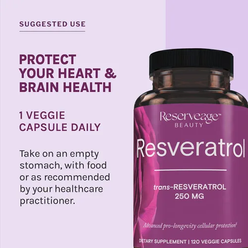 Vista 7 de Twinlab Cápsulas de magnesio - para aliviar el estrés, 420 mg, 200 unidades, 1 paquete y Reserveage Beauty, Resveratrol 250 mg, Paleo, Keto, 120