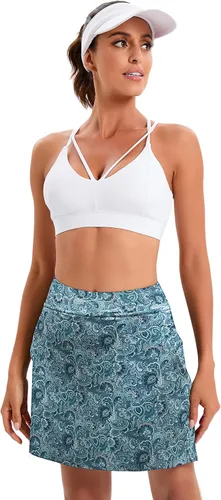 Vista 5 de Oyamiki - Falda pantalón deportiva para mujer, diseño ligero ideal para tenis, correr, entrenamiento, deporte y golf