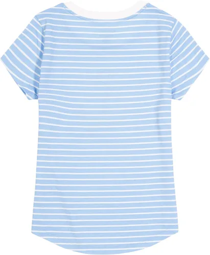 Vista 2 de Nautica Camiseta de manga corta para niña con diseño de lentejuelas abatibles, camiseta de algodón con interior sin etiqueta