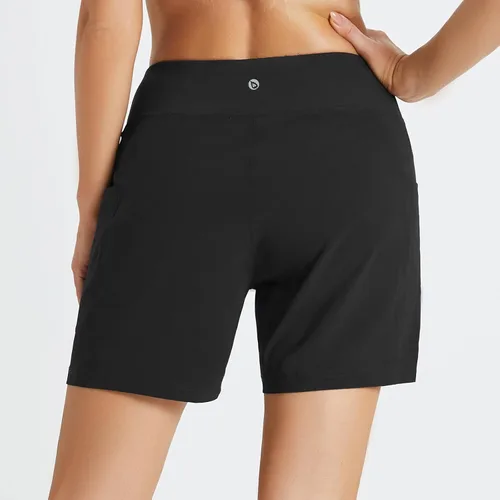Vista 2 de BALEAF Traje de baño para mujer, de 3 a 5 pulgadas, de secado rápido, cintura alta, UPF 50+, con forro