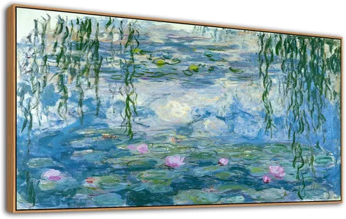 Vista 16 de tigeridge Arte de pared de abedul enmarcado, lienzo de bosque de abedul floreciente, imágenes de paisaje natural, decoración de pared de madera