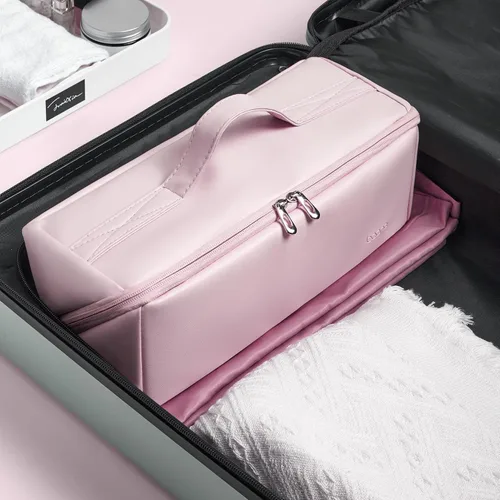 Vista 5 de Veki Estuche de almacenamiento de viaje para Dyson Airwrap Styler, color Rosa