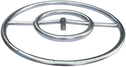 Vista 2 de Kit completo de anillo de quemador de hoguera de acero inoxidable de 18 pulgadas para tanques LP portátiles de 20 libras Kit de tanque LP