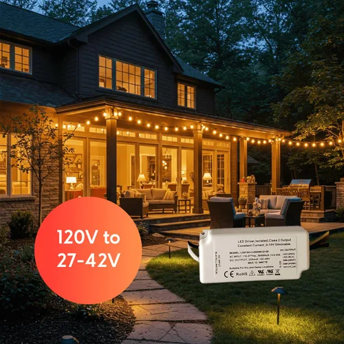 Vista 3 de Ironsmith Lighting Products Controlador LED con transformador de atenuación Triac - Entrada de CA eficiente de 120 voltios convertible 27-42 voltios