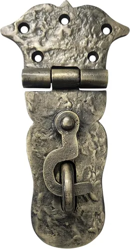 Vista 9 de Adonai Hardware Paran - Cerrojo de seguridad de hierro fundido antiguo resistente (4 pulgadas x 2 unidades, latón antiguo) para cofre del tesoro