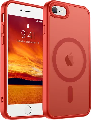 Vista 94 de SUPFINE Funda magnética para iPhone SE 2022 (3ª)/2020 (2ª), iPhone 8 (compatible con MagSafe) (protección contra caídas de grado militar), funda