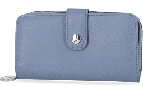 Vista 9 de Nautica Be Shore - Cartera RFID de piel vegana para mujer, con cremallera alrededor, funda delgada grande para teléfono y organizador de tarjetas