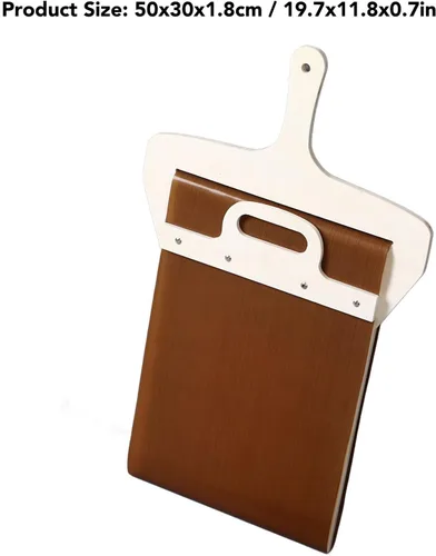 Vista 6 de Vikye Pala deslizante para pizza, pala de pizza con mango ligero, pala de madera, espátula de pala de agarre cómodo para hornear pizza casera cocina