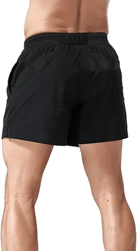 Vista 2 de JEEING GEAR Pantalones cortos de correr para hombre de 5 pulgadas, ligeros, de secado rápido, con malla transpirable en la parte trasera