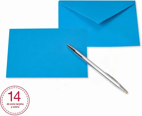Vista 10 de American Greetings tarjetas en blanco de un solo panel con sobres, color arcoíris neón (100 unidades)