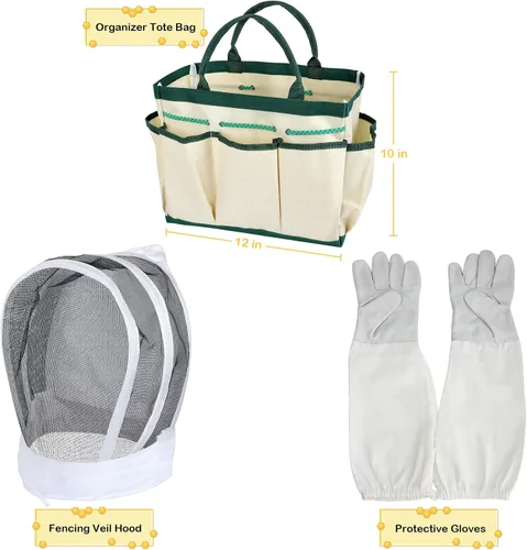 Vista 5 de Blisstime Suministros de apicultura, kit de inicio de 30 piezas, herramientas de apicultura y suministros para apicultura, suministros