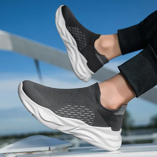 Vista 6 de EFSGD Zapatos para caminar para hombre, zapatos deportivos informales, ligeros, transpirables, para correr, gimnasio, tenis, tenis de moda, calzado