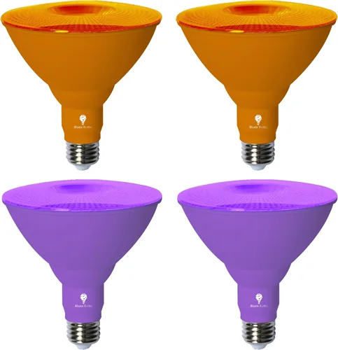 Vista 13 de Bluex Bulbs Paquete de 2 bombillas de luz LED BlueX Par38 de inundación color rojo - 18W (equivalente a 120 vatios) - Clasificación de humedad